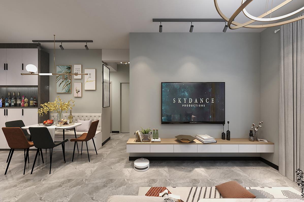 保利心語93m&sup2;現(xiàn)代風(fēng)格案例