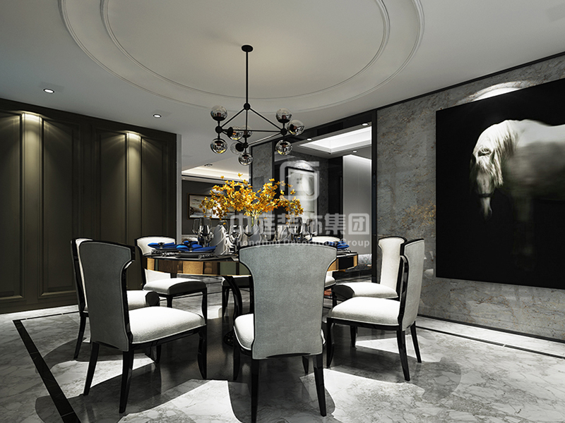 華發(fā)國賓壹號260平現代簡約風格案例